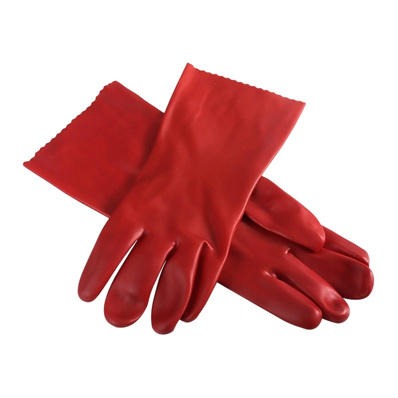 MASTER PVC RED GLOVE - OPEN CUFF 40CM